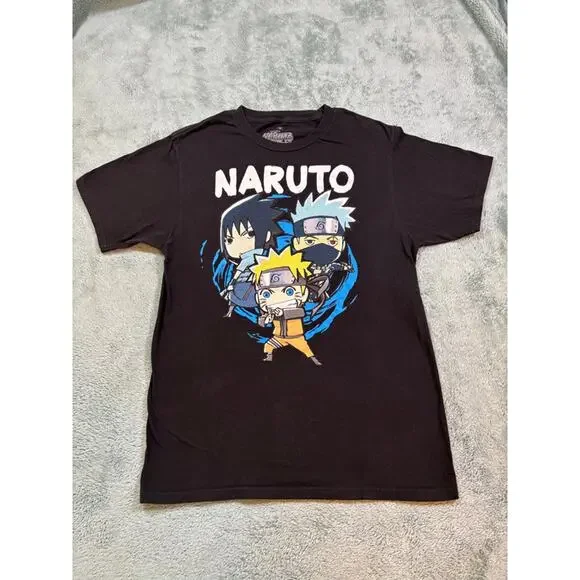 Naruto Shippuden Black Graphic T-Shirt Size US UK Medium - Picture 2 of 8